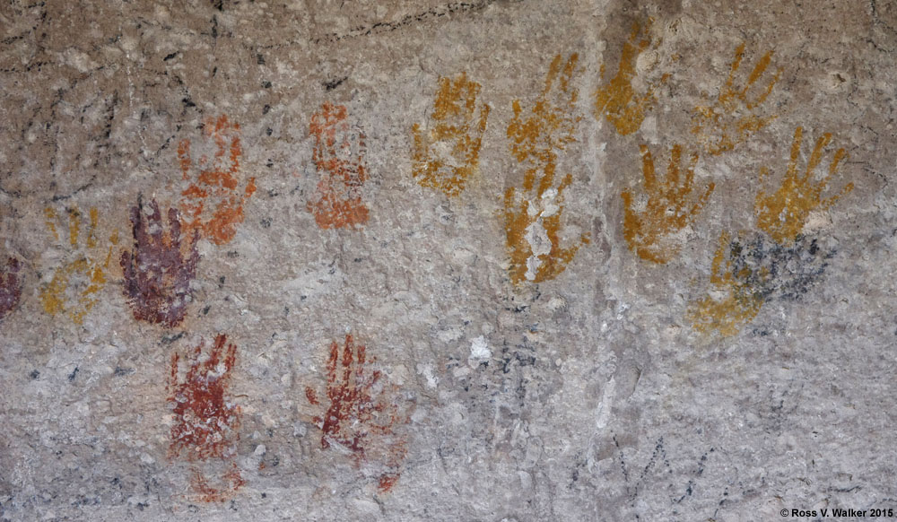 There are 31 hands in the Cave of 100 Hands, Fremont Indian State Park, Utah
