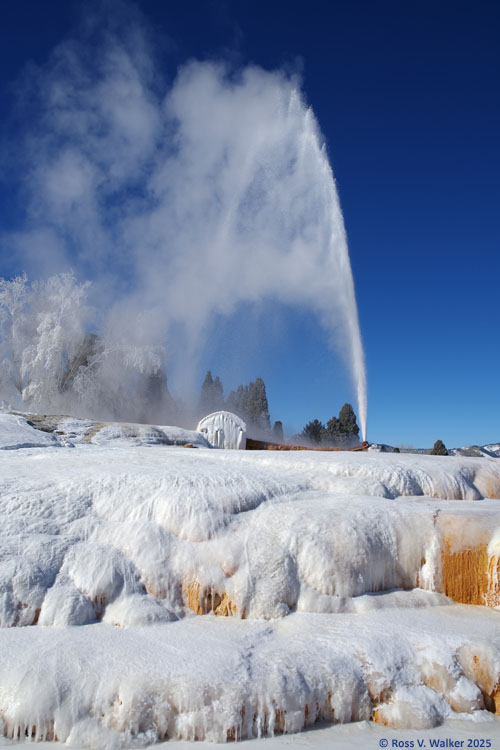 The captive geyser at Soda Springs, Idaho