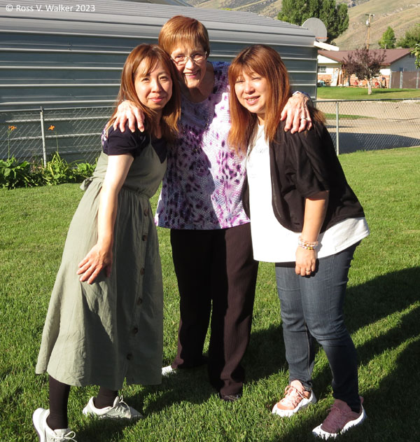 Chisato, Linda, and Eri in Montpelier, Idaho