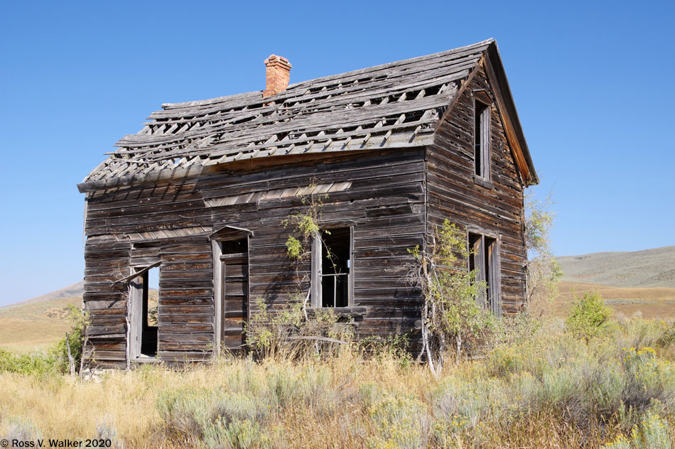 Abandoned hilltop house, Chesterfield, Idaho
