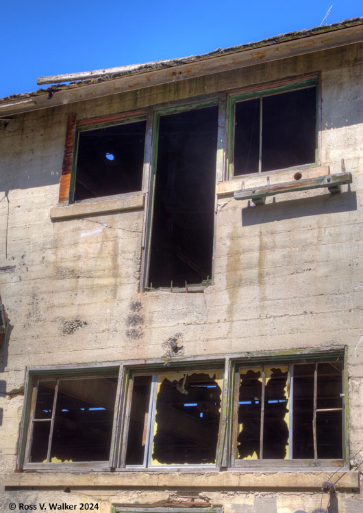 Spooky face at an abandoned sugar beet mill in Franklin, Idaho