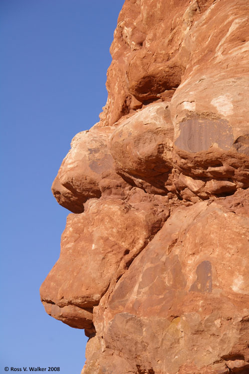 This sandstone profile is in Arches National Park, Utah